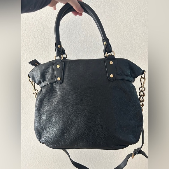 Michael Kors Megan Pebbled Leather Tassel Satchel Crossbody Handbag- Pre Owned - Picture 7 of 14